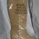 Festooning Women's Knee High Boots Pointed Toe Inner Zipper Western Cowboy Boots Pull On Chunky Heel Wide Calf Tall Boots for Ladies (Beige, 8)