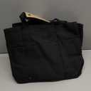 Everything Tote Bag, Everything Bag, Canvas Tote Bag with Compartments (Black)