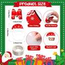 Glenmal 50 Pcs Christmas Santa Cutouts for Classroom Bulletin Board Decoration with Merry Christmas Letter Cut Outs and 100 Pcs Glue Points Xmas Cutout with Photo Space for DIY Photo Craft Party Decor