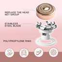4 Packs Replacement Heads Compatible with Finishing Touch Flawless Gen 2 Facial Hair Remover, Rose Gold Replacement Blades for Womens Facial Hair Removal Device