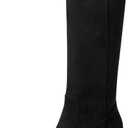 Women's Knee High Boots Suede Square Toe Chunky Heel Fall Winter Tall Boots With Side Zipper (6)