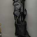 LEADALLWAY Camping Folding Chair with Foot Rest, Collapsible Camp Chair with Cup Holder and Removable Storage Bag, Heavy Duty Beach Chair for Outdoor Camp, Picnic, Travel, Fishing (Khaki)