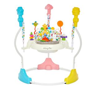 Dream On Me 2-in-1 Baby Activity Center & Bouncer Jumper, 360 Rotating Seat, 3-Height Adjustable, 12 Melodies with Lights & Interactive Toys, Promotes Early Development - Star Print