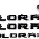 Overlay Emblem 3D Letter Side Door Rear Tailgate Badge Nameplate Compatible for 2023-2024 Colorado Set of 3Pcs (Glossy Black)
