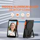 Selfie Monitor Screen for iPhone, Magnetic Screen Mirroring Back Camera Monitor with Desktop Stand 3-Level Brightness Bluetooth Focus Selfie Monitor Screen for YouTube Vlog Live Stream TikTok (White)