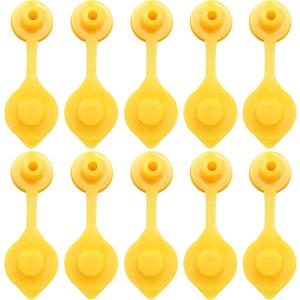 10 Pcs Gas Can Vent Cap, Universal Fuel Can Vents Caps Replacement, Spout Caps Plug (Yellow)