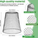 Geosar 10 Pcs 9 inch Chicken Wire Cloche Plant Protector Cover Metal Garden Cloche Dome for Plants Chicken Wire Protection Basket with Garden Stakes for Avoiding Rabbit Bird Small Animals Eat (Black)