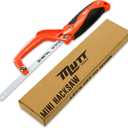 Mutt Tools 10 Mini Hacksaw for Metal  Small Hacksaw for Metal Cutting with Bimetal Blade  Mini Hack Saw with Ergonomic Grip