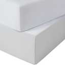 SERTA Modern Solid Bed Skirt, Hotel Quality Dust Ruffle with 13 Inch Drop, Machine Washable, Twin, Light Grey