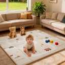 Oneye Baby Play Mat, 50 x 50 Inch Floor Mat with XPE Foam, Indoor& Outdoor
Foldable & Reversible Baby Floor Play Mat, Perfect Baby Foam Playmat for Baby Playpen, Waterproof PlayMats for Babies