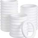 White Decor Foam Wreath Forms 4in/ 10cm Foam Circle for Christmas Decorations DIY Supplies (29 Pack) Nativity Ornaments Rings