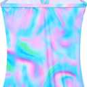 Girls Swimsuits One Piece Sleeveless Bathing Suit Breathable Swimwear for Kids Child Beach with Sun Protection
