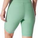 90 Degree By Reflex Womens High Waisted Biker Shorts Ribbed Workout Yoga Running Tummy Control Spandex Short (S)