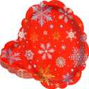 2 x Treasure Cove Christmas Snowflake Oval Paper Plates Large Disposable Red Christmas Plates Winter Snowflake Platters Tableware Decor for Xmas Holiday New Year Party Supplies 24Pcs 10" x 12"