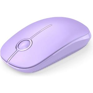 VssoPlor Wireless Mouse, 2.4G Slim Portable Computer Laptop Mouse with Nano Receiver Quiet Silent Optical Mice for Notebook, PC, Laptop, Computer-Light Purple