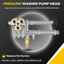 AR43361, 43361 Complete Pump Head with Unloader & Installed Thermal Relief Valve, for Annovi Reverberi Pressure Washer Pump Head Replacement Kit SRMW2.3G28 & SRMW2.4G28