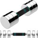 LIFERUN Single Steel Adjustable Dumbbell, 5/10/15lb Free Weight Single Dumbbell, Non-Slip and Comfortable Foam Handle, Adjustable Single Dumbbell for Home Gym Office Exercise