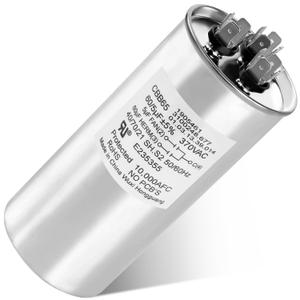 Fits for Dometic 3312195.000 Air Conditioner RV AC Motor Capacitor 60/5 MFD, Heavy Duty Air Conditioner Capacitor Replacement, Compatible with Dometic 3312195000 RV Air Conditioner Models