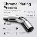 Elbow Exhaust Tip, 4 Inch Chrome Diesel Exhaust Tip with a Clamp, 4 to 5 Inch Exhaust Elbow Tip for Pick-up trucks