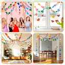 2000 Sheets Colorful Paper Chain Garlands Construction DIY Crafts Rainbow Paper Strips 1x8 Inch Assorted Colors DIY with Stapler and 4 Boxes Staple for Classroom Activities Birthday Party Decorations