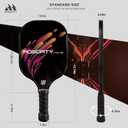 AOBORTY Pickleball Paddles 4 Pack - USAPA Light Graphite Premium Rackets Fiber Face & Polymer Honeycomb Core Pickleball Set with 4 Outdoor Indoor Balls Including Portable Carry Bag