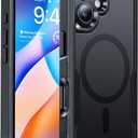 Magnetic for iPhone 16 Case Military-Grade Shockproof, Rugged Phone Case, Heavy Duty Protection [Fit for MagSafe] Anti-Fingerprint Anti-Scratch for iPhone 16 Phone Case 6.1, Black