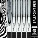 2 x Zebra Pen Z-Grip Flight Retractable Ballpoint Pen, Bold Point 1.2mm, Black Ink, School Supplies, Teacher Supplies, and Office Supplies, Smooth Writing, Quick-Drying, 5-Pack (21915)