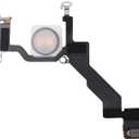 Flash Light Flex Cable Replacement for iPhone 13 Pro Max Repair Flashlight Part Fix Silent Switch with Pre-Installed Metal Bracket Holder 13Promax for A2641, A2643, A2644, A2645, A2484.
