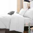CozyLux King Size Comforter Set White - 7 Pieces Bed in a Bag King, Luxury Soft Bed Set for All Seasons, Bedding Set with Down Alternative Comforter, Sheets, Pillowcases & Shams
