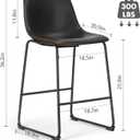 OLIXIS 26" Counter Height Bar Stools Set of 2 for Kitchen, 2 Pcs 26 Inch