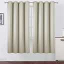LEMOMO Light Beige Thermal Blackout Curtains/52 x 72 Inch/Set of 2 Panels Room Darkening Curtains