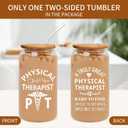 Physical Therapist Gift for Women, Gift for Physical Therapy Month, Thank You, Christmas Gifts for Physicals Therapists Assistant, 16oz Cup With Lid & Straw