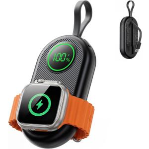 2026 Upgraded 2500mAh Portable Charger for Apple Watch, 2-in-1 Magnetic Wireless Fast Charging for Apple Watch Charger - Compact iWatch Accessories for RV, Camping, Car & Travel Essential