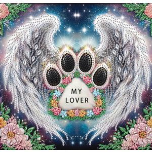 5D Special Shape Diamond Painting Kits For Adults Beginners, Angel Wings Diamond Art Kits ,DIY Crystal Rhinestones Diamond Painting With Diamond Gem Art And Crafts , Home Wall Decor 12 x12 Inch