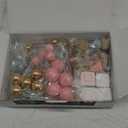 ALISSAR 37Pcs Bear Gender Reveal Cake Toppers with Balls, Gender Reveal Decorations, Cake Decorations, Boy or Girl Decorations