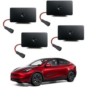 Car Door Lights Logo Projector Compatible with Tesla Accessories for Model Y 3 X S, 2025 Upgraded OEM Style Puddle Lights, Ultra-Bright HD Car Welcome Light No Fade 3D Laser Ghost Shadow Light(4 Pack)