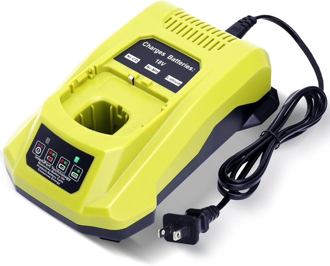 Kekepowtobat Compatible with Ryobi 18V Battery Charger, P117 Rapid Charger Compatible with Ryobi 12V-18V ONE+ Lithium, NI-CD & NI-MH Battery PBP2005 PBP002 PBP005 PBP006 P193 P108 P103 P102 P100