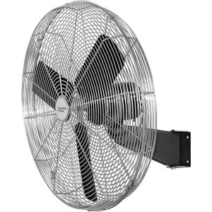 Comfort Zone Oscillating High Velocity Industrial Wall Fan, 30 inch, 2 Speed, All Metal, Adjustable Angle & Tilt, Steel Mounting Bracket, Aluminum Blades, Ideal for Garage or Workshop, CZHVW30EX
