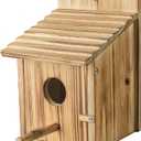 Bird Houses for OutsideWooden Birdhouse with Open House Design - Perfect Nesting Box for Bluebirds - Assembly Required - Ideal for Outside - Blue Bird House for Outdoor Clearance (Classic)
