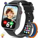 4G Kids Smart Watch GPS Tracker, Smartwatch for Kid with Video Calling, Voice Chat, Class Mode, SOS , Pedometer, Alarm, Games, SIM Card HD Touch Screen Phone Watch Gift for 4-12 Girls Boys, Black