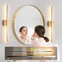Wall Sconces Set of Two,LED Hardwired Dimmable Wall Sconce,Gold Wall Sconce for Bathroom, Living Room, Bedroom, Hardwired 3000K 28 Inch (2 Pack)