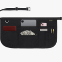 7 Pockets Server Apron with Buckle Closure & Zippered Money Pouch – Stain Resistant, Black Waitress Apron