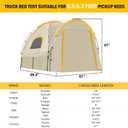 Pickup Truck Tent with Awning Shade,Waterproof PU5000mm Oxford for 5.5-6.3 FT Truck Bed for Camping Travel Outdoor Activities for Chevy Silverado 1500,Ram 1500/Dakota,F150,GMC 1500,Titan,Tundra