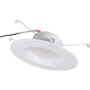 SYLVANIA 5"/6" Recessed LED Downlight Kit with Integrated Trim, 65W Equivalent Efficient 8.5W, Dimmable, 675 Lumens, 80 CRI, 4000K, Bright White (40622)