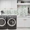 Safiyya Peel and Stick Wallpaper Dark Green Leaf Contact Paper 197" x 17.3" Modern Wall Paper Self Adhesive Removable Wallpaper for Bedroom Bathroom Vinyl Rolls