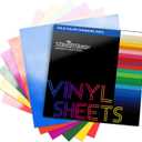 TECKWRAP Cold Sensitive Color Changing Vinyl for Craft Cutter Adhesive Permanent Vinyl Sheets(Translucent to Blue, Red, Purple,Orange,Yellow,Green),12" x 12" 6 Sheets/Pack