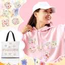 Hanaive 136 Pcs Chenille Letter Patches Self Adhesive Stickers for DIY Cute Smile Face Heart Rainbow Patches for Clothing Backpacks Bags Jackets Hat Decoration(Floral Style,Pale Yellow Color)