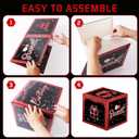 3 Pcs Happy 16th Birthday Decorations Red Black Balloon Box for Boys Girls Sweet 16 Birthday Party Sixteen Year Old Theme Balloons Cardboard Boxes Gift Supplies Table Centerpieces Decor