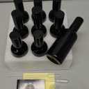 YIZHAO Black Glass Spray Bottles 4oz, with Small Fine Mist Spray, Metal Cap, Refillable for Essential Oil,Travel,Cleaning,Perfume,Aromatherapy,Makeup  9 Pcs