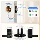 Philips Wi-Fi Smart Door Lock with Handle, Keyless Entry Door Lock, Fingerprint Door Knob, App Remote Control, Auto-Lock, Keypad Deadbolt with Lever for Front Door and Bedrooms, Security Easy Install